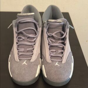 Gray and White Athletic Sneakers